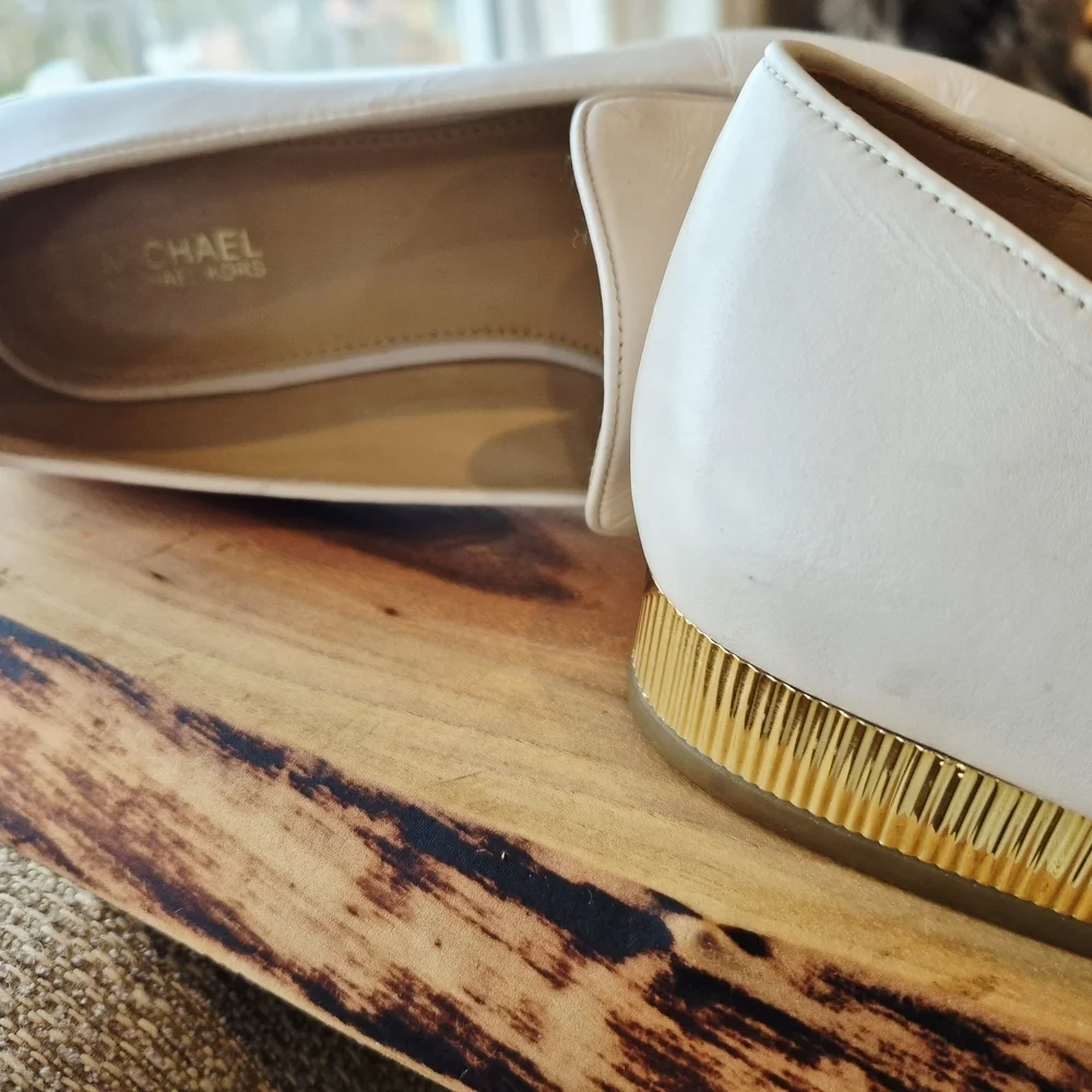 Michael Kors Women's Valerie Leather Slip-On Loafers, Cream, Size 8.5 - Picture 6 of 10